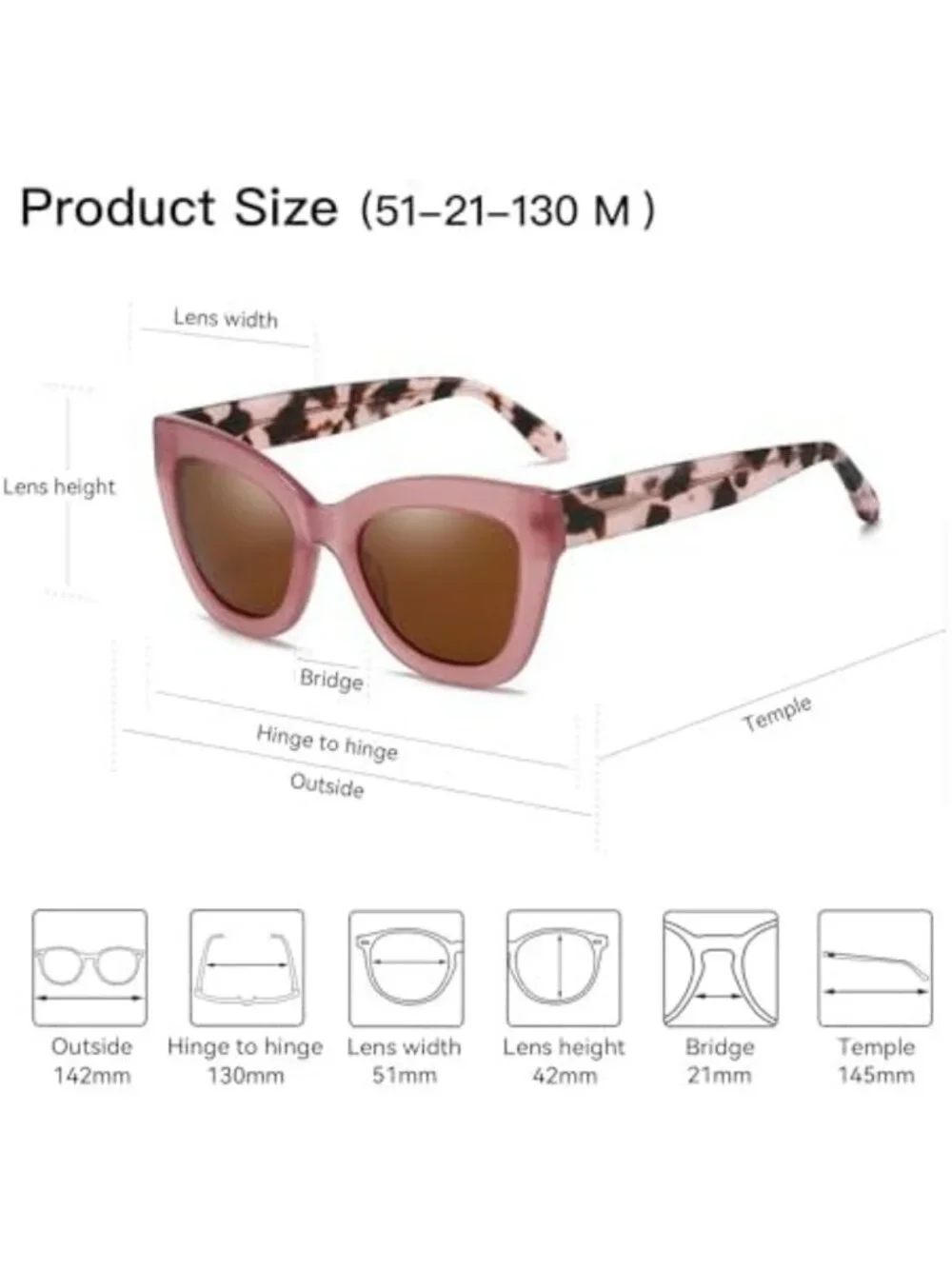 Trendy Polarized Retro Cat Eye Sunglasses for Women - UV400 Protection Shades